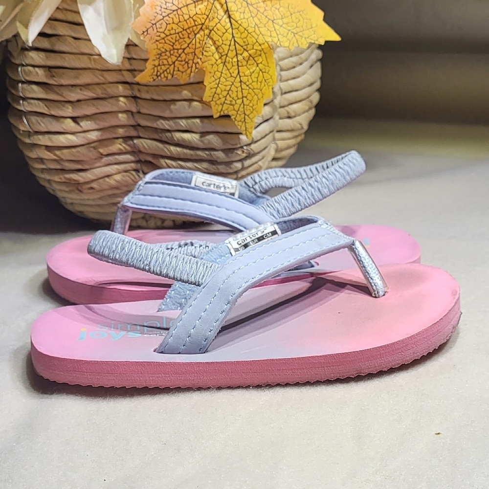 Simple Joys by Carter's Girls Kimmie Nora Jelly Sandal Set Of 2 Size 7 Toddlers - Picture 4 of 15